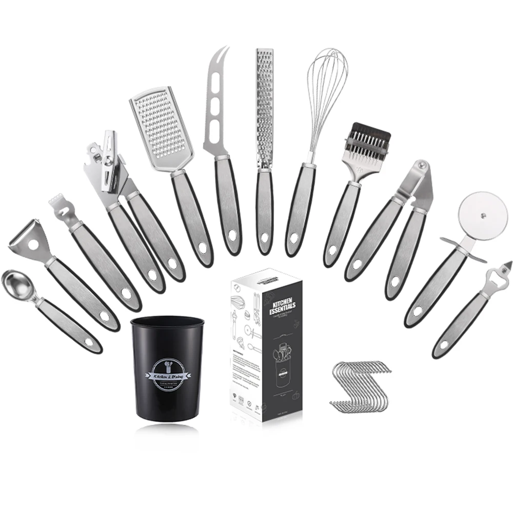 

Manjia Stainless Steel Kitchen Kitchenware Sets of Household Baking ToolsTin opener Grater Multi-purpose Kitchenware Set