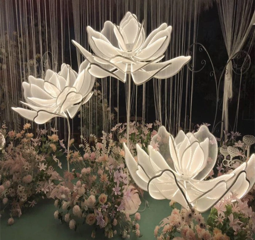 Hot Sale  Wedding Decoration Lights Crystal Centerpieces for Weddings Stage Party Decoration Flower Light
