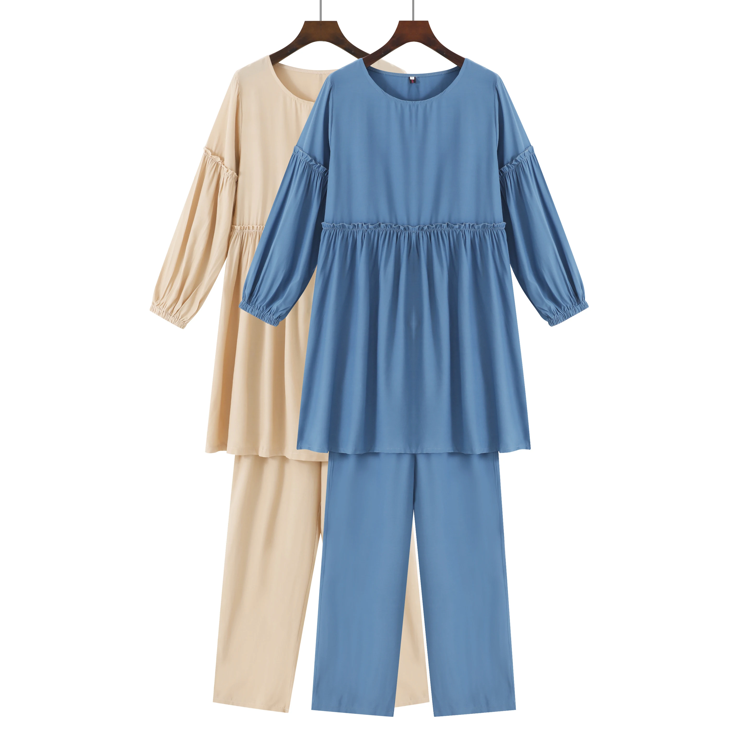 

New Arabian Latest Modest Women Leisure Clothing Islamic Girls Clothes Soft Casual Muslim Wear Set