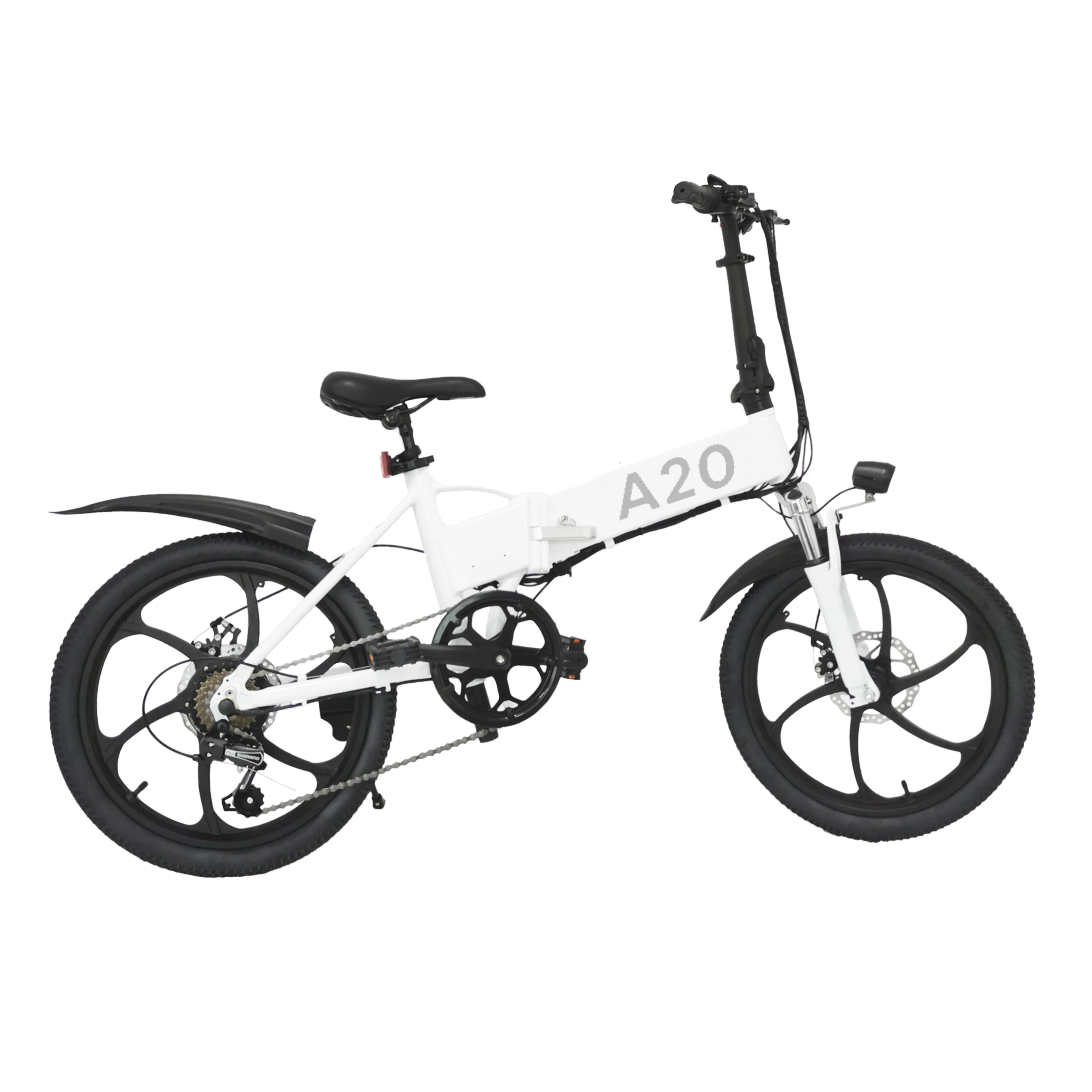 

Original China factory ADO electric bicycle EU warehouse drop shipping bike 7 speed 36V battery electrical bike, White and black