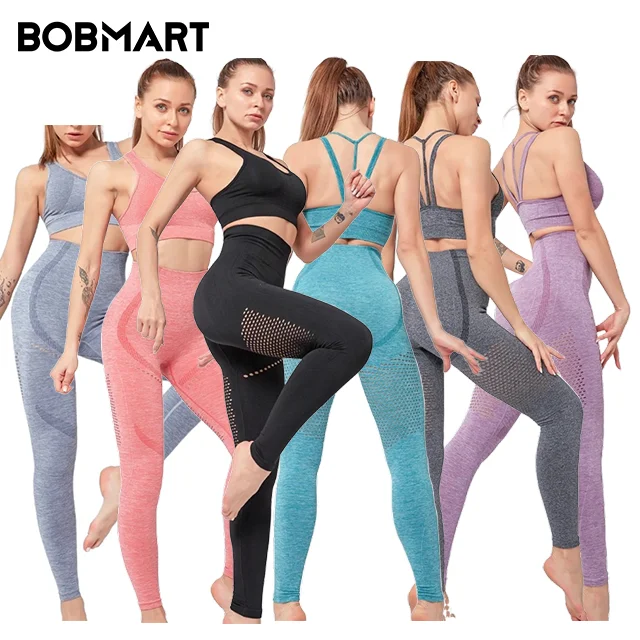 

BBFX8016 Hot selling network red Fitness Yoga suit pants vest women seamless fitness suit