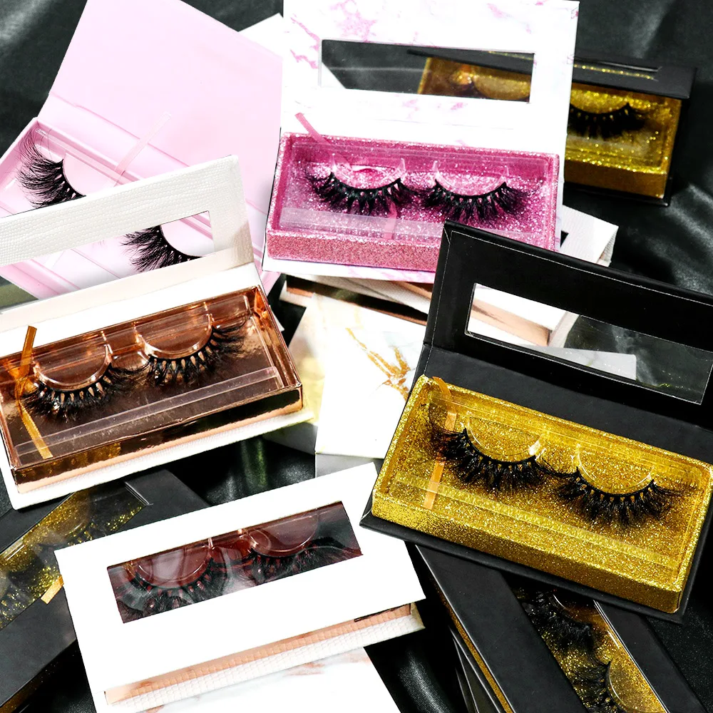 

Wholesale Private Label Luxury Empty Unique Small Paper Magnetic Mink Eyelash false eyelash packaging box