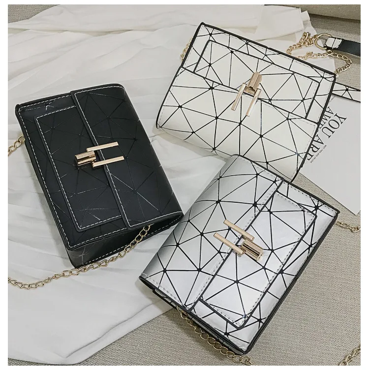 

Cheap Small Girl Korea Style Geometric 2020 Hot Model Shoulder Messenger Y Lock Small Handbag