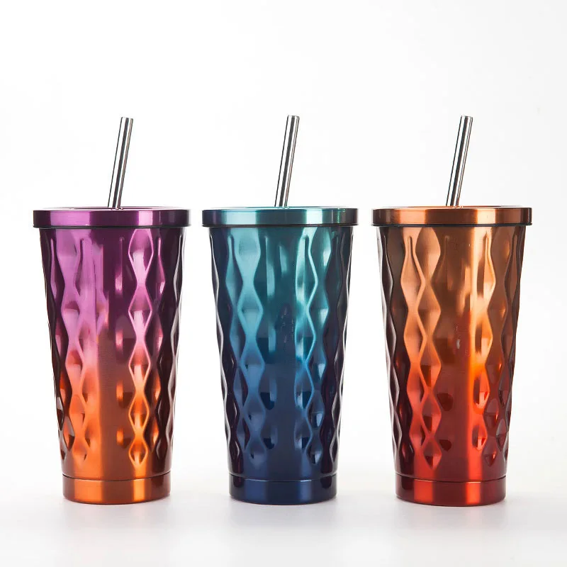 

BPA free Stainless Steel Straight Water Tumbler Cups Coffee Mug Bottle Tumbler, Black, white, green and custom color