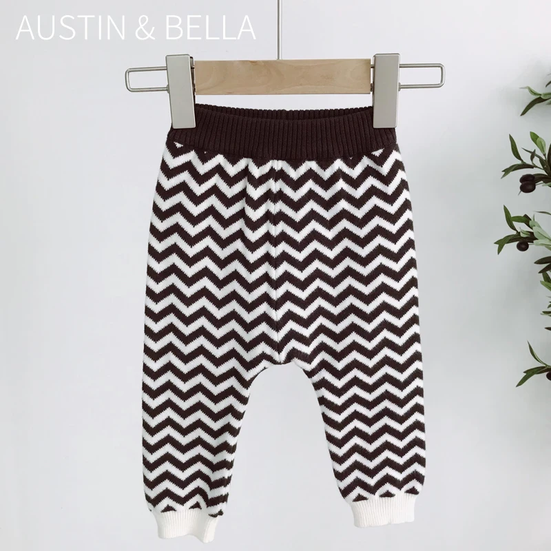 

AustinBella 2020 fall baby clothes wholesale boutique high quality fashion baby pants baby knit trousers