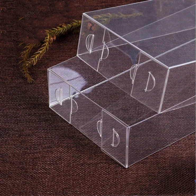 
Clear square PVC Birthday Gift Box Wedding Favor With Hook Transparent Chocolate Candy Eyelash Boxes 