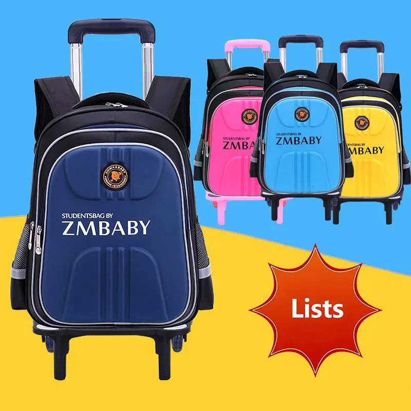 

6 wheels waterproof trolley school bag student kid school bag on wheels