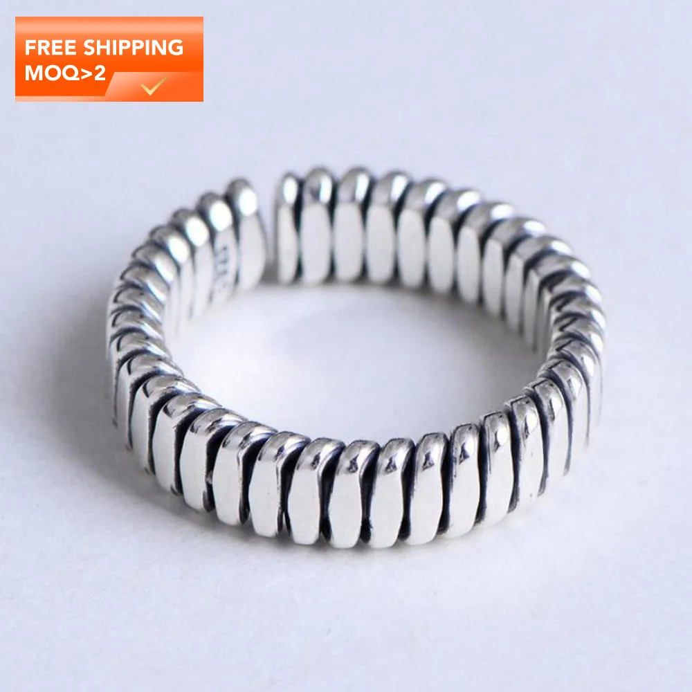 

Genuine 925 Sterling Silver Couple Rings For Lovers Women And Men Simple Braided Personalized Elegant Jewelry Ring