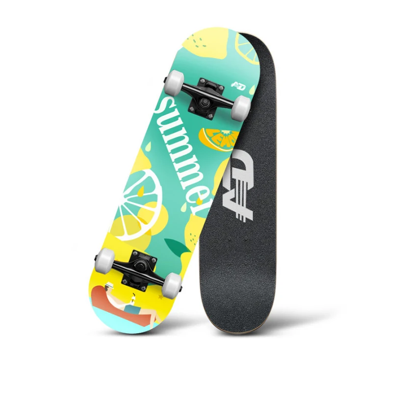

OEM lowes price PU high elastic wheel longboard skateboard for beginners, Customized