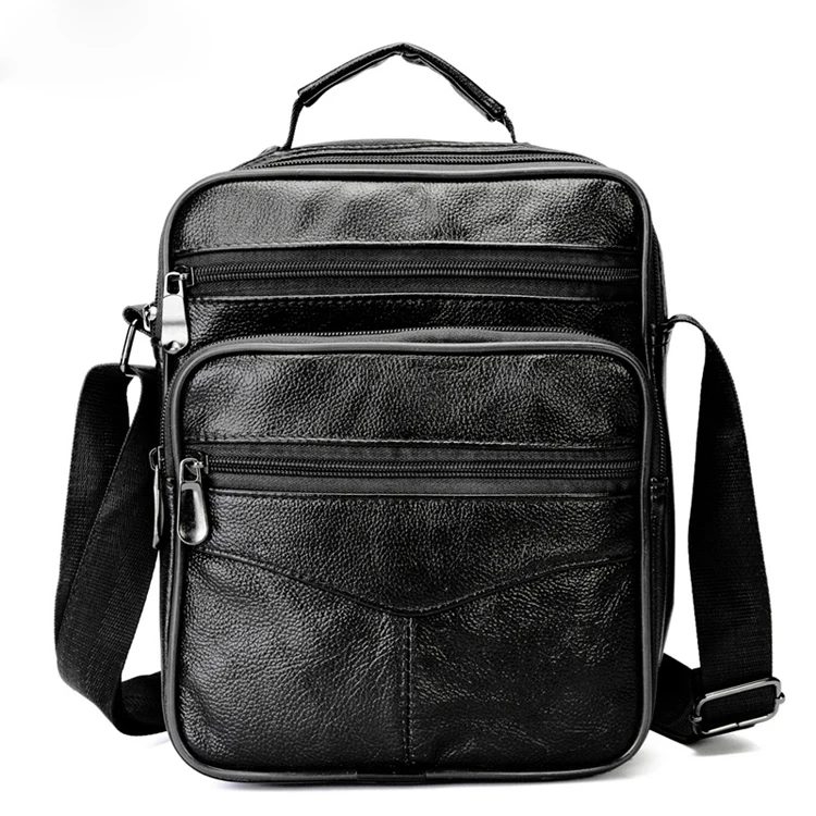 

Hot selling brand leather men's messenger bag casual business leather shoulder bag