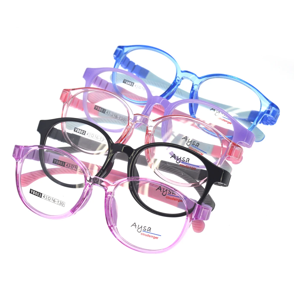 

New Fashion TR90 Baby Frame with Silicon Temple Optical Frame Soft and Light Eyeglass Ready to Ship, 10colors