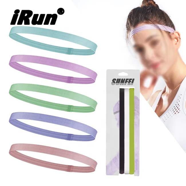 

Men & Women Touchless Head Hair Under Sports Headband Manufacturer - Thin Comfortable Elastic Silicone Grip Exercise Hairbands, Black, red, blue, orange, pink, yellow , neon green ( accept custom )