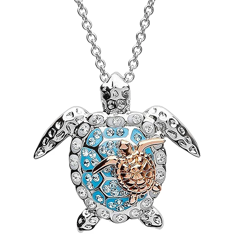 

Usbinx Necklaces for Women Sea Turtle Pendant Necklace, 14k/18k gold,rose gold,white gold,black etc.