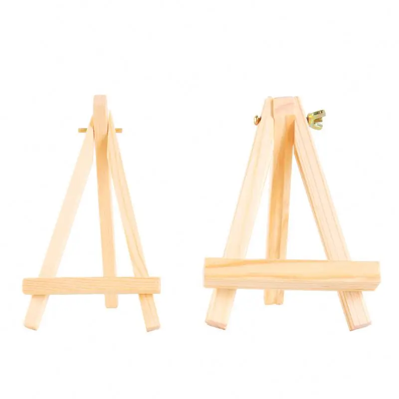 

Wooden easel tripod TOL86 art display painting wooden tripod easel, Log color easel + white picture frame