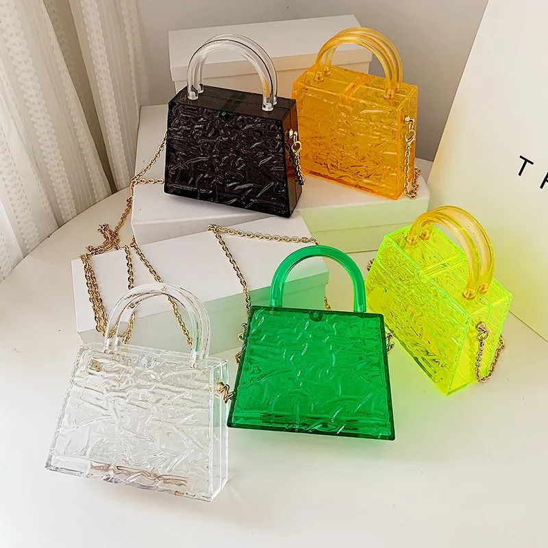 

Ladies Latest Mini Handbags Fashion Chain Bags Luxury Jelly Purses For Women