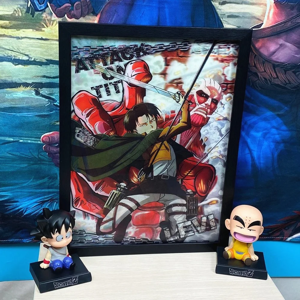 

Attack on Titan 3D Lenticular Print Anime Poster Customize 3D Lenticular Filp Picture Wall Decor Painting 3D Print Painting, Multiple colours