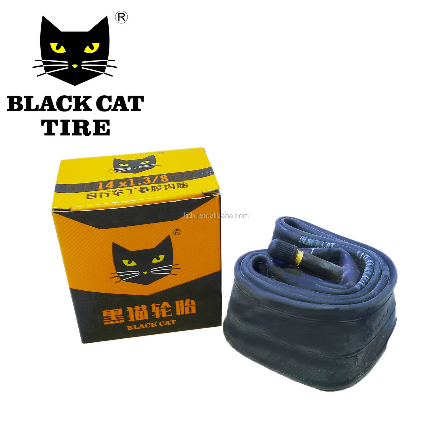 

Black Cat bicycle inner tube 14x1.3/8 folding bicycle inner tube for tire, Balck