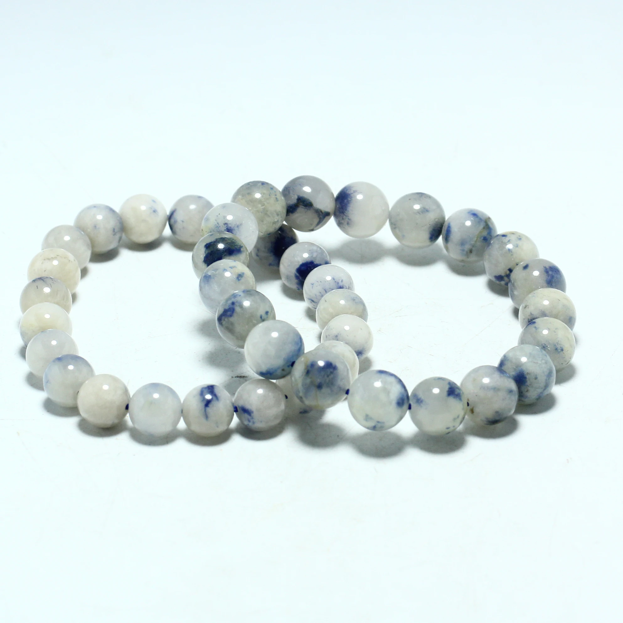 

Healing Stone Custom 8/11 mm Natural Stretch Feather Fluorite Gemstone Beaded Bangles Bracelets For Jewelry Accessories Gift