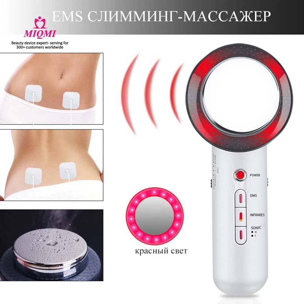 

MIQMI face rf ems led beauty device mini ultrasonic slimming microneedling radio frequency rf cavitation laser slimming machine, White