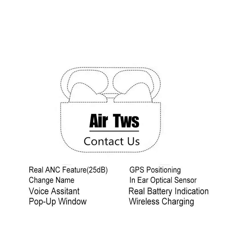 

2020 New Arrived Earbuds Wireless BT Headset Air Pro 3 Earbuds Headsets PODS Wireless Earphone Headphones, White