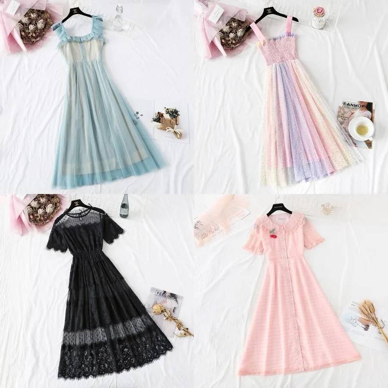 

Leisure new summer ladies dress loose chiffon hot sell sexy dress, Customized color