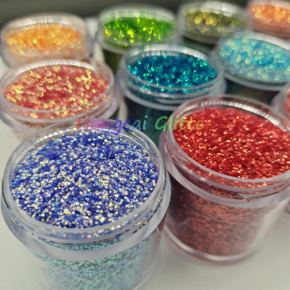 Bulk Iridescent Glitter Polyester High Sparkle Cosmetic Glitters for Epoxy Resin Tumbler Christmas Decorations