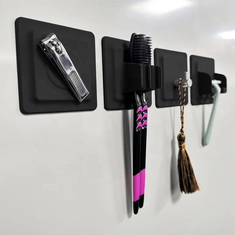 

Bathroom Accessory Set Porta Cepillo De Dientes Waterproof Bathroom Silicone Razor UV Travel Wall Mounted Toothbrush Holder, Black/light grey/navy grey/customized