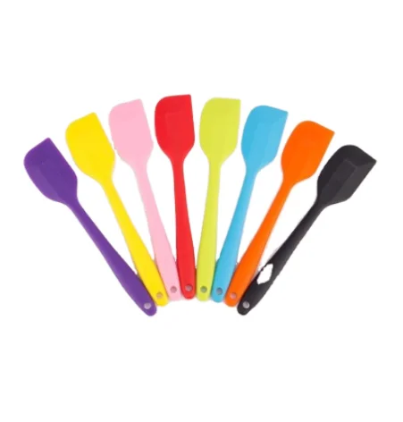 

Customized Logo Kitchen Silicone Spatula Baking Spatula With Solid Small Premium Scraper Spoon, Yellow, pink, red, green, blue, orange, purple, black