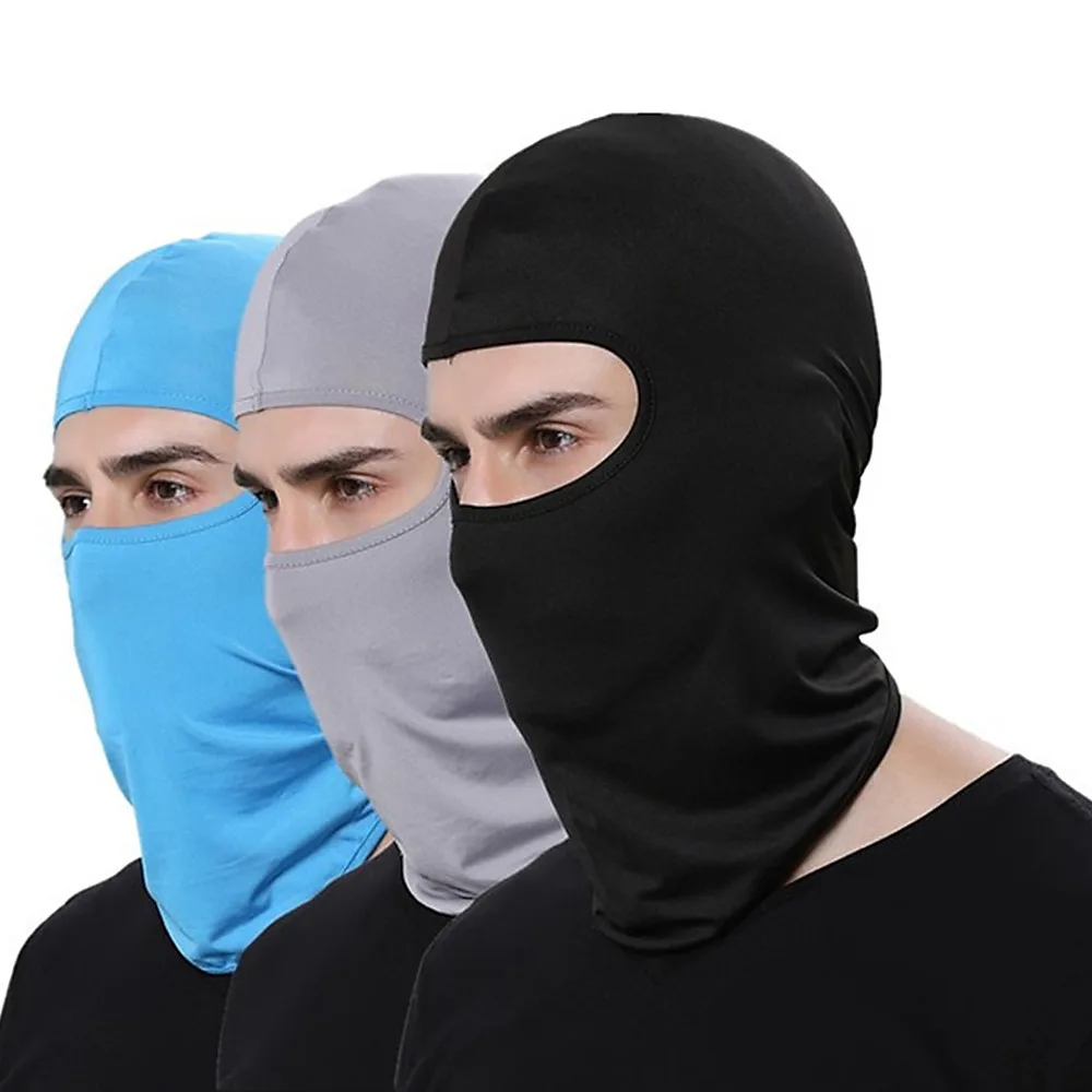 

Motorcycle Face Mask Cycling Balaclava Full Cover Face Mask Hat Balaclava Ski Neck Summer Sun Ultra UV Protection Thin Hot, As shown