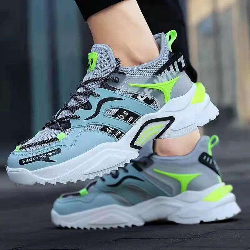 

Fashion men's sport shoes breathable wear shoes wholesale and foreign trade, Grey,black orange,black red