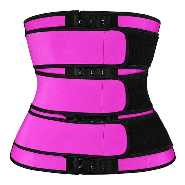 

High Quality Black Latex And Cotton Three Belt 3 Hook Sauna Effect Cincher Waist Trainer