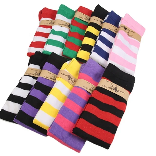 

Women Stripe Tube Dresses Over the Knee Thigh High Japanese Stockings Cosplay Socks