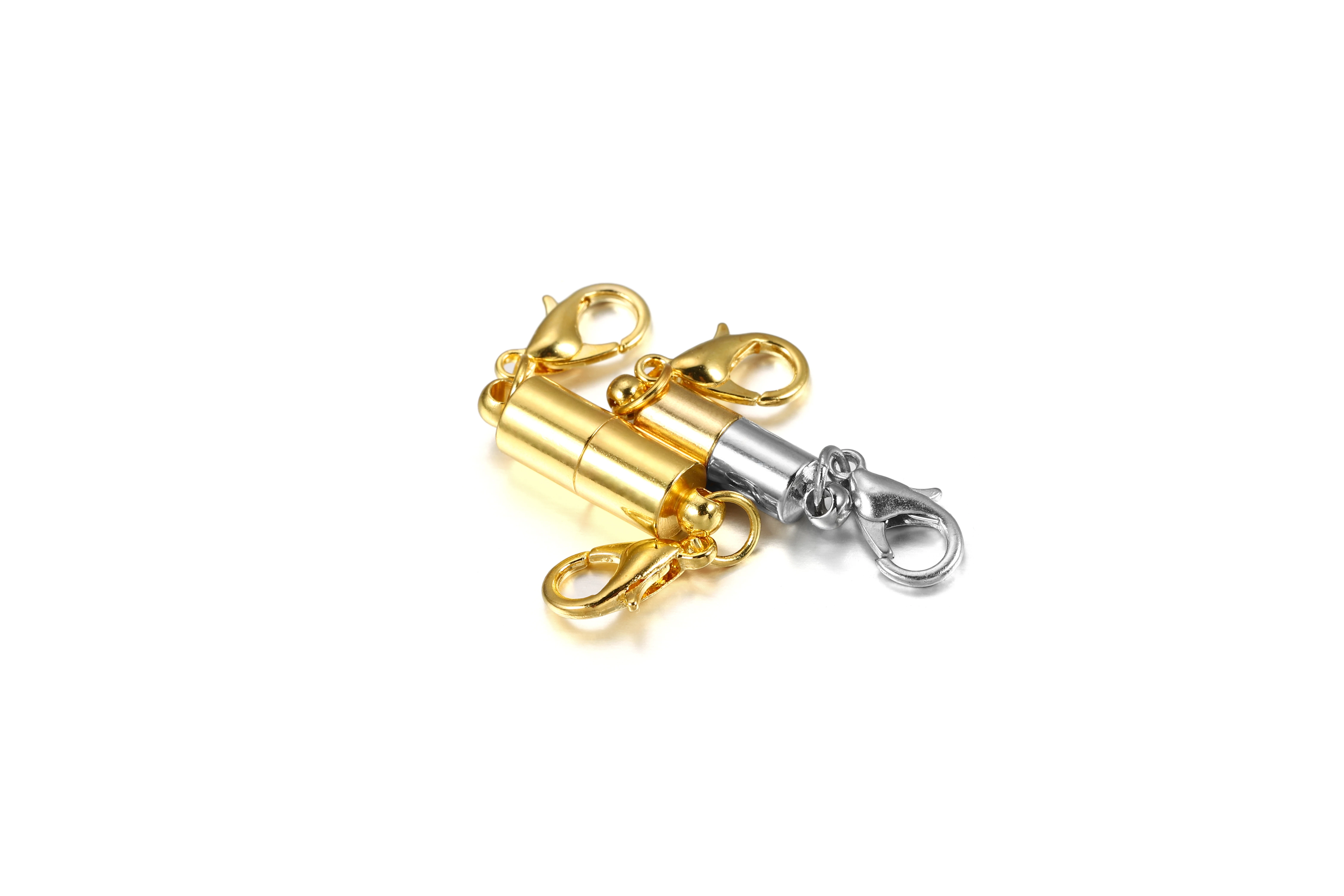 5pcs/lot metal copper magnetic clasps with lobster clasp for