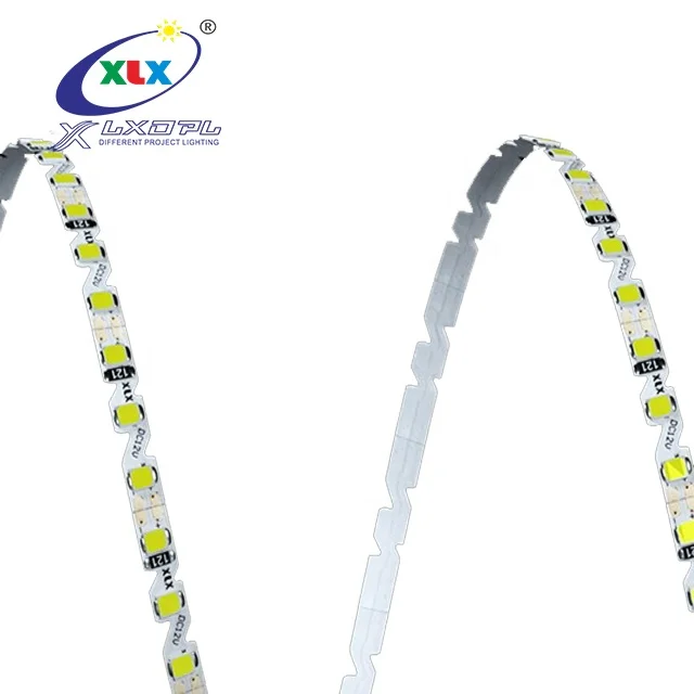 

shenzhen led lighting 12V XLX flex led strip 5mm 120leds zig zag IP20 strip led flexible led lights for signage advertising