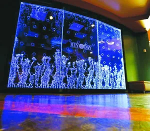 Image of Top quality led waterfalls Hanging light water Bubble wall for home decor acrylic panel
