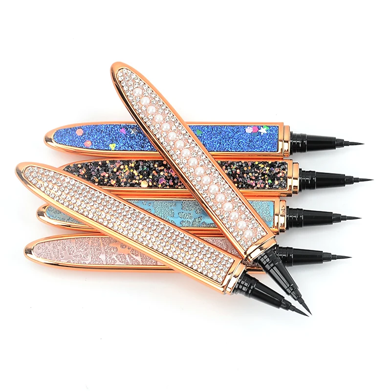 

Wholesale and retail 2021 New design self adhesive eyeliner 3d mink eyelashes private label mink lashes magic eyeliner glue pen, Black color