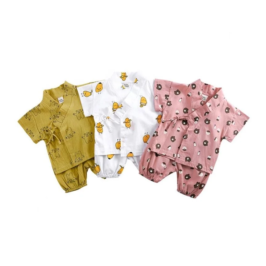 

Comfortable toddlers girls' shirts and shorts baby cotton clothing sets infants boys' home clothes, As picture