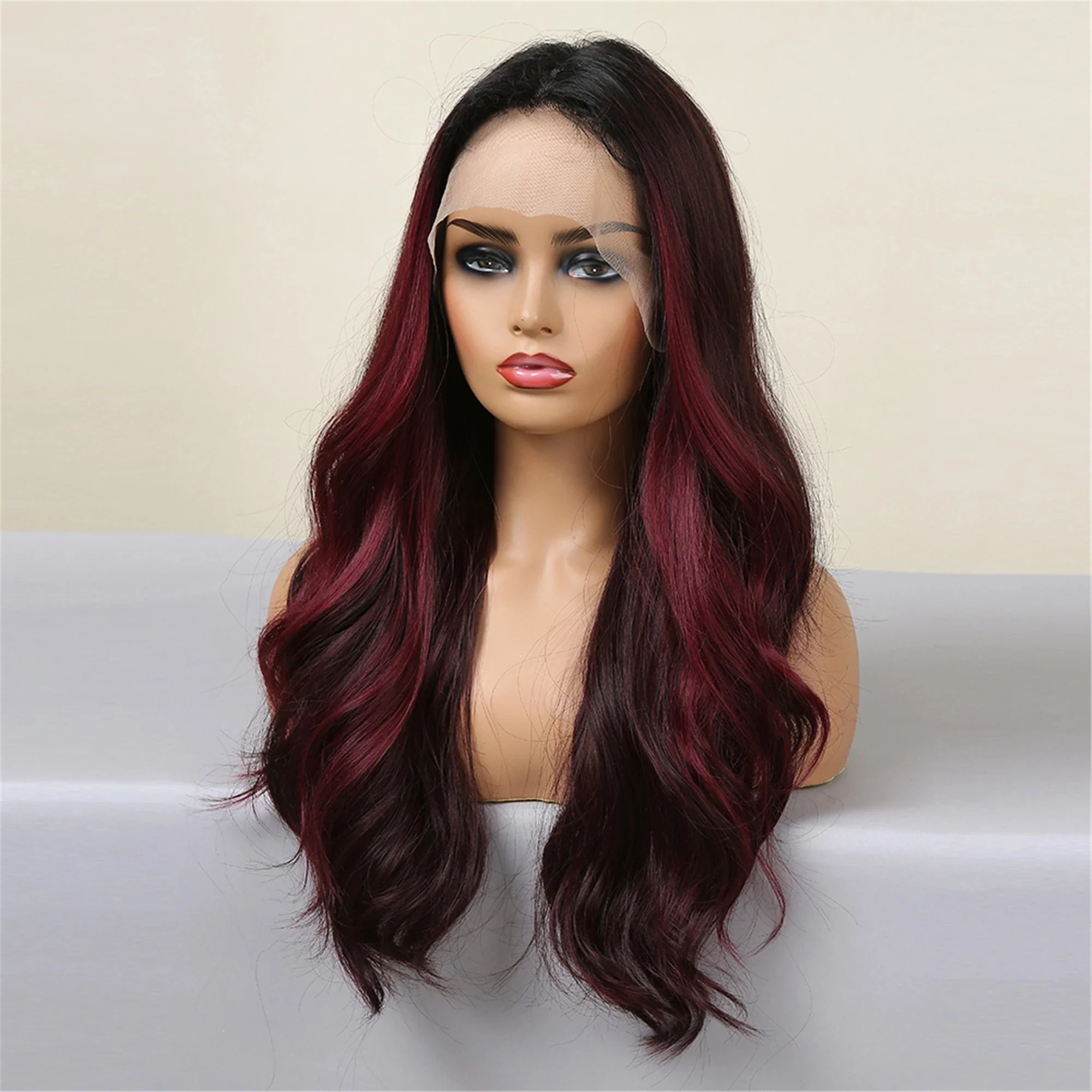 

Hot New Innovative Specialized 2022 Promotional Long Water Wave Synthetic Lace Wigs, Pic showed