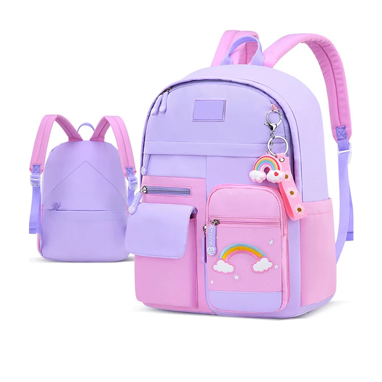 

New Design Beautiful Girls Schoolbag Portable Children's Rucksack Ridge Protection Kid's Schoolbag