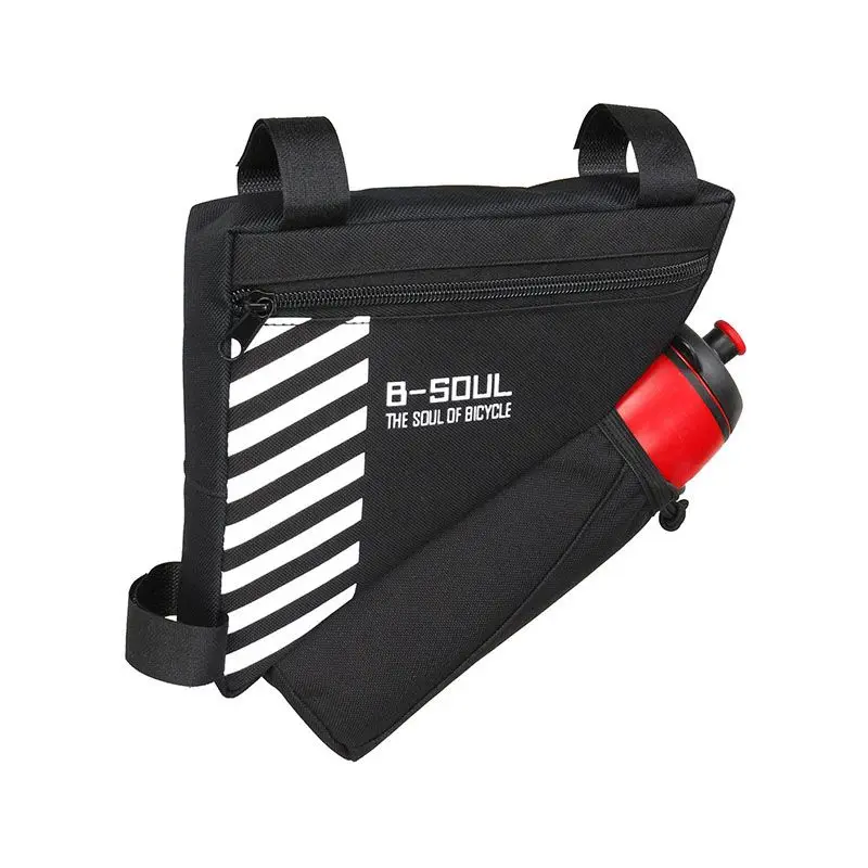 

B-SOUL Bike e-Bag For Bicycle Front Frame Bag Cycling Top Tube Bag With Water Bottle Pocket Bicycle Accessories(black)