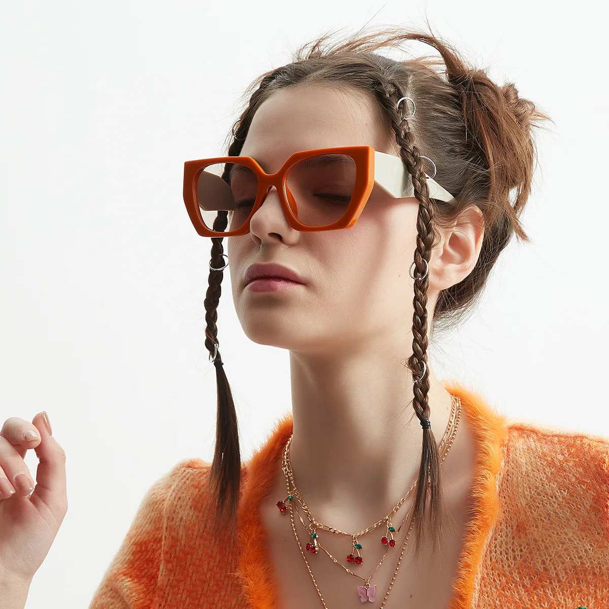 

Women Sun Glasses Fashion Oversized Square Vintage Female Polygon Shades Best Selling Flat Top Sunglasses
