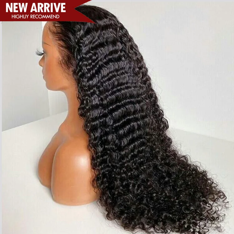 

40 Inch Deep Curly Transparent HD Swiss Lace Frontal 100% Human Hair 30inch Deep Wave Curly Human Hair Wig