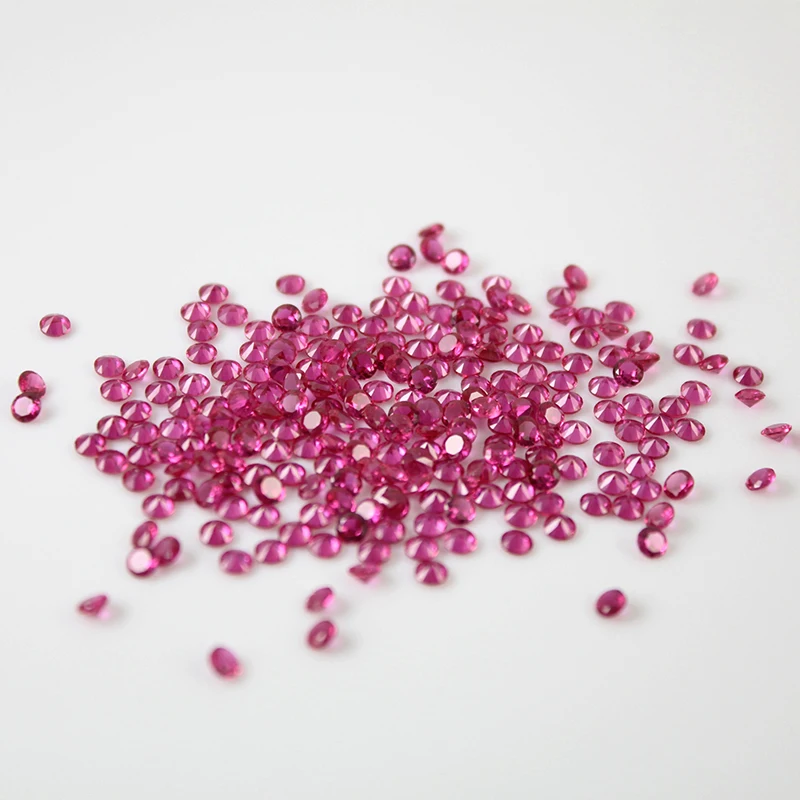 Starsgem Brilliant Cut 5# Synthetic Corundum Gemstone Round Shape Melee Stone with Heat Treatment