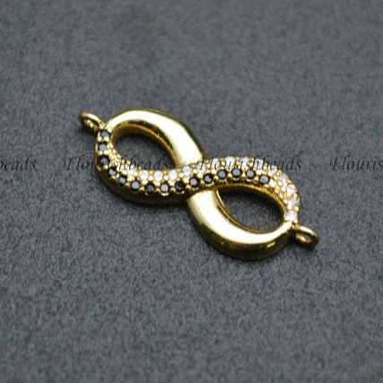 

Black CZ Beads Cute Infinity Bracelet Charms Jewelry Making Accessories
