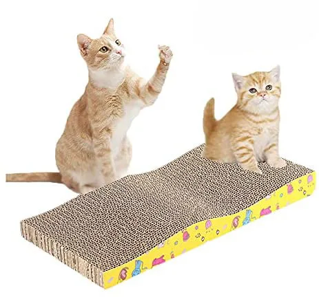 

Double-Sided Durable Design Cat Scratcher Pad Cardboard Scratch Pad Kitty Corrugated Wave Lounge Cat Scratcher Pad
