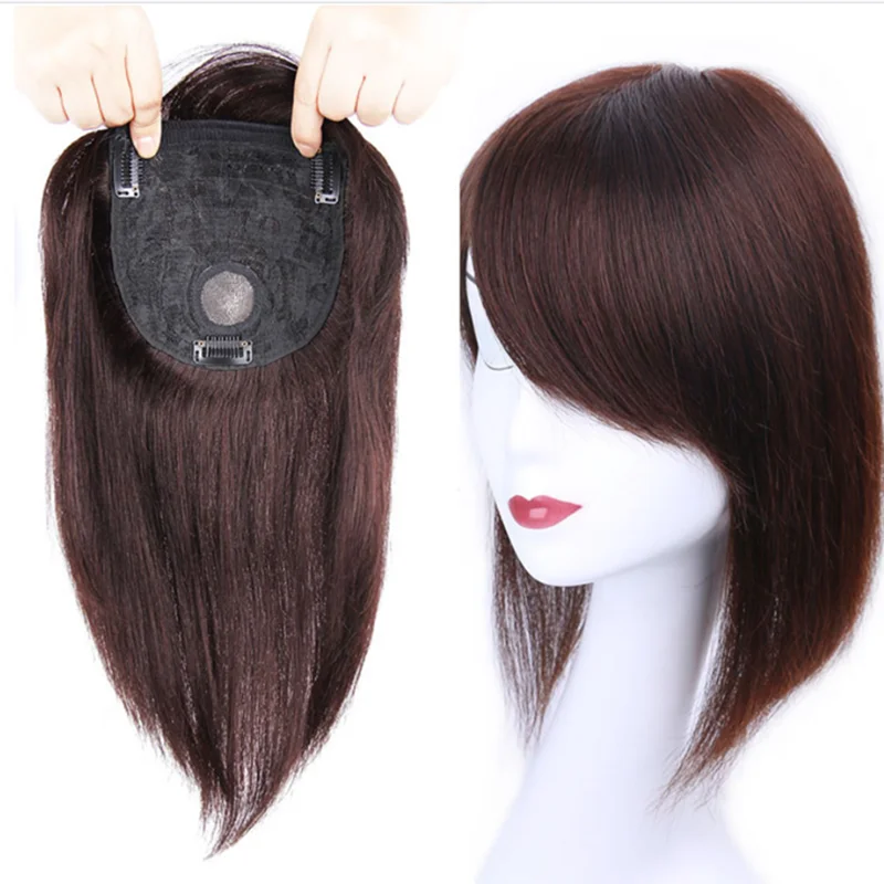 

Hot Sale Woman with Side Bangs 3 Colors Silk Base 12x12 Swiss Lace Toupee Straight Weave Virgin Raw Hair Wigs Human Hair Toupee