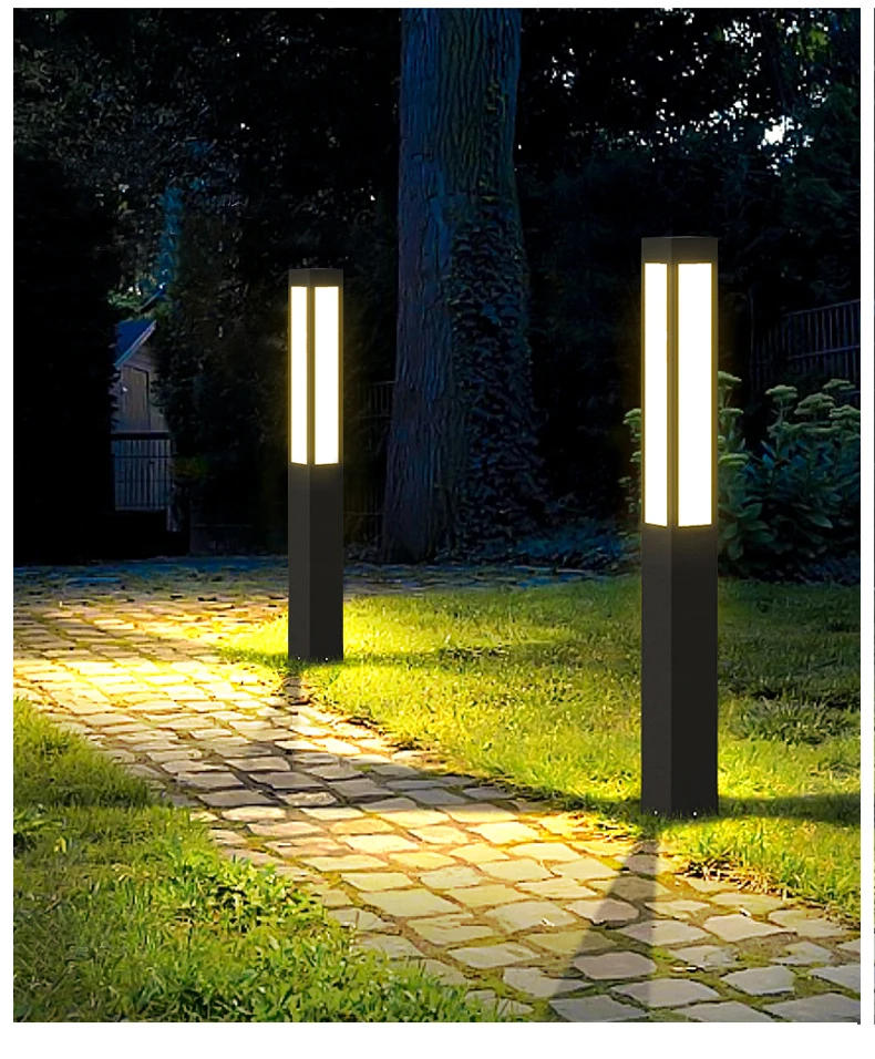 Outdoor Waterproof Garden Solar Lights Pathway Decorative Bollard Light ...