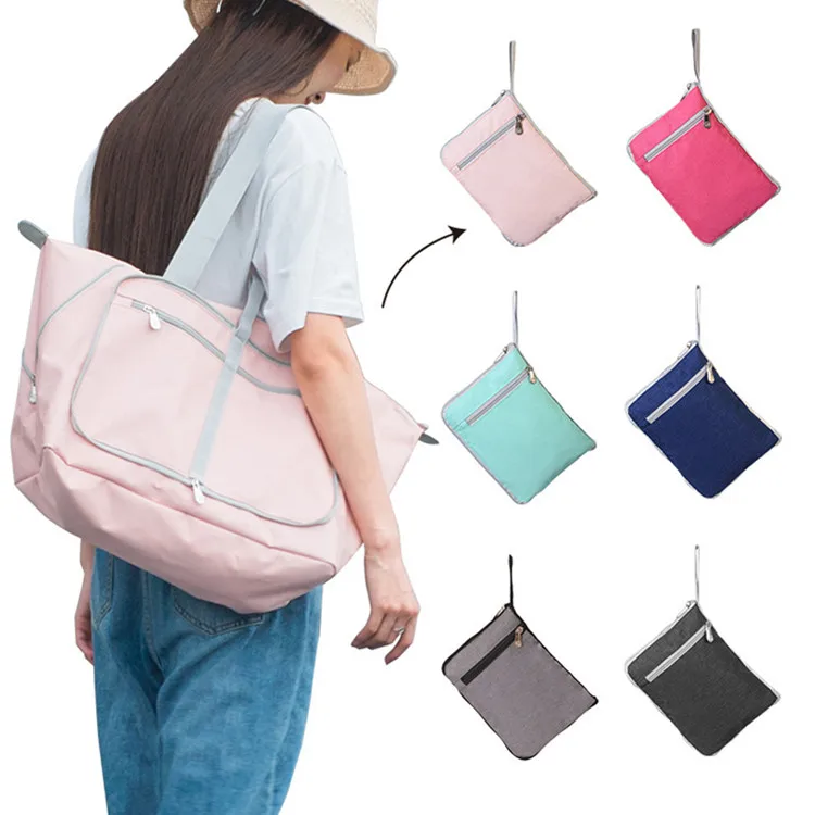 

Folding Waterproof Multifunctional Portable Luggage Bag for Traveling, Pink, grey, black, plum, light blue, dark blue