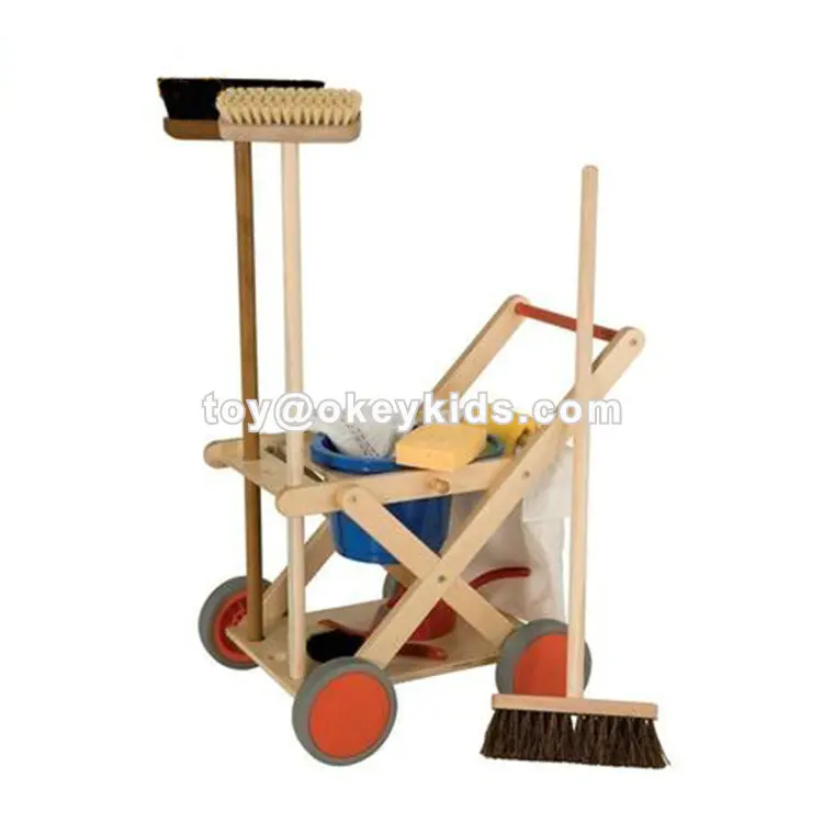 Top Fashion Pretend Play Wooden Toy Cleaning Set For Toddlers W10d248