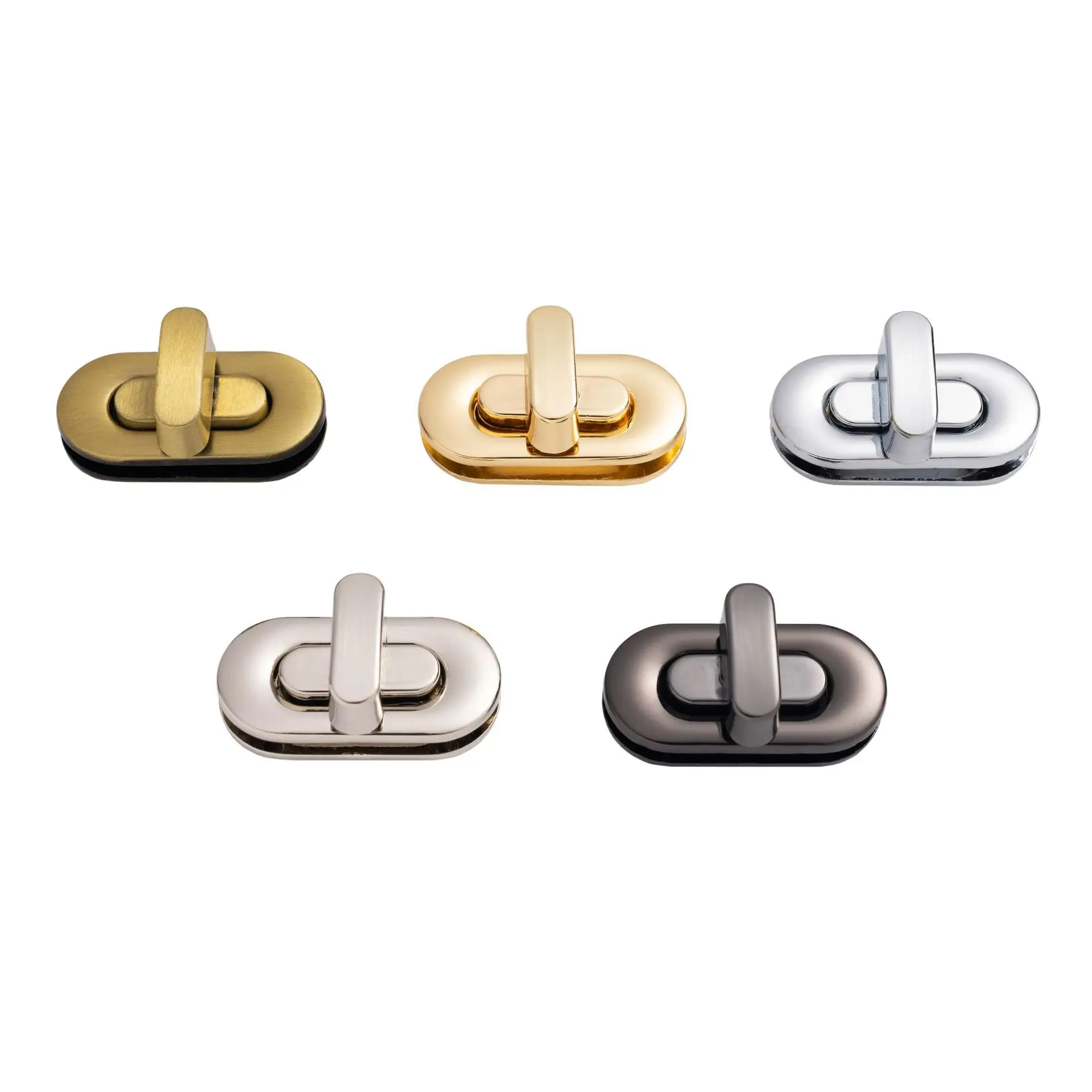 

DIY bag accessories factory wholesale luggage hardware bag clasp metal zinc alloy oval cross bag lock buckles, Light gold/gun black/silver/antique brass/white